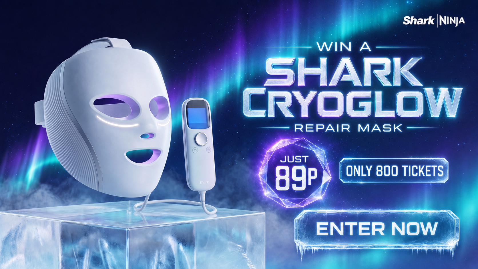 Win The Shark CryoGlow LED Face Mask For Just 89p